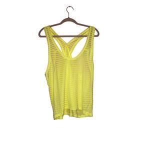NWT ZYIA Active Lemon Nimbus Split Back Tank Top Size XXL